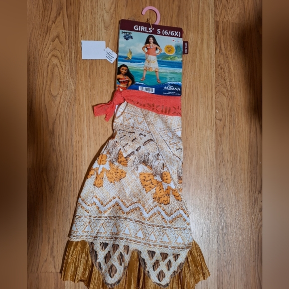 Disney Girls Moana Costume New Size Small 6/6X - Picture 1 of 6